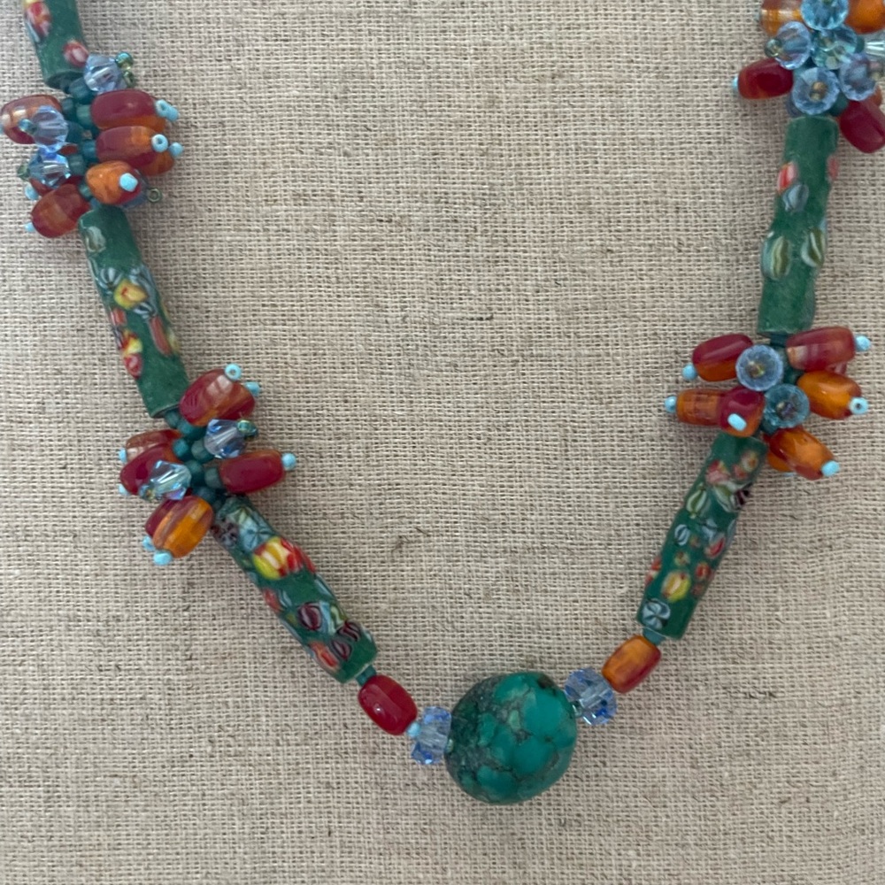 Turquoise beaded necklace